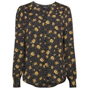 Saks Fifth Avenue Dotted Daisy-Print Blouse S